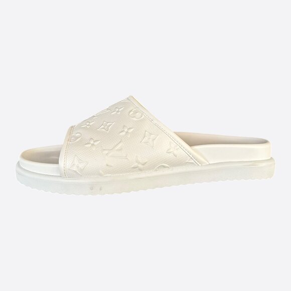 Louis Vuitton White Monogram Miami Mules - Picture 3 of 8
